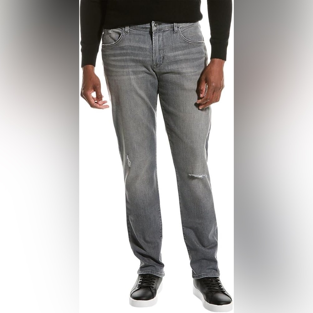 NWT HUDSON Blake Slim Straight Leg Jeans in Bronx Gray